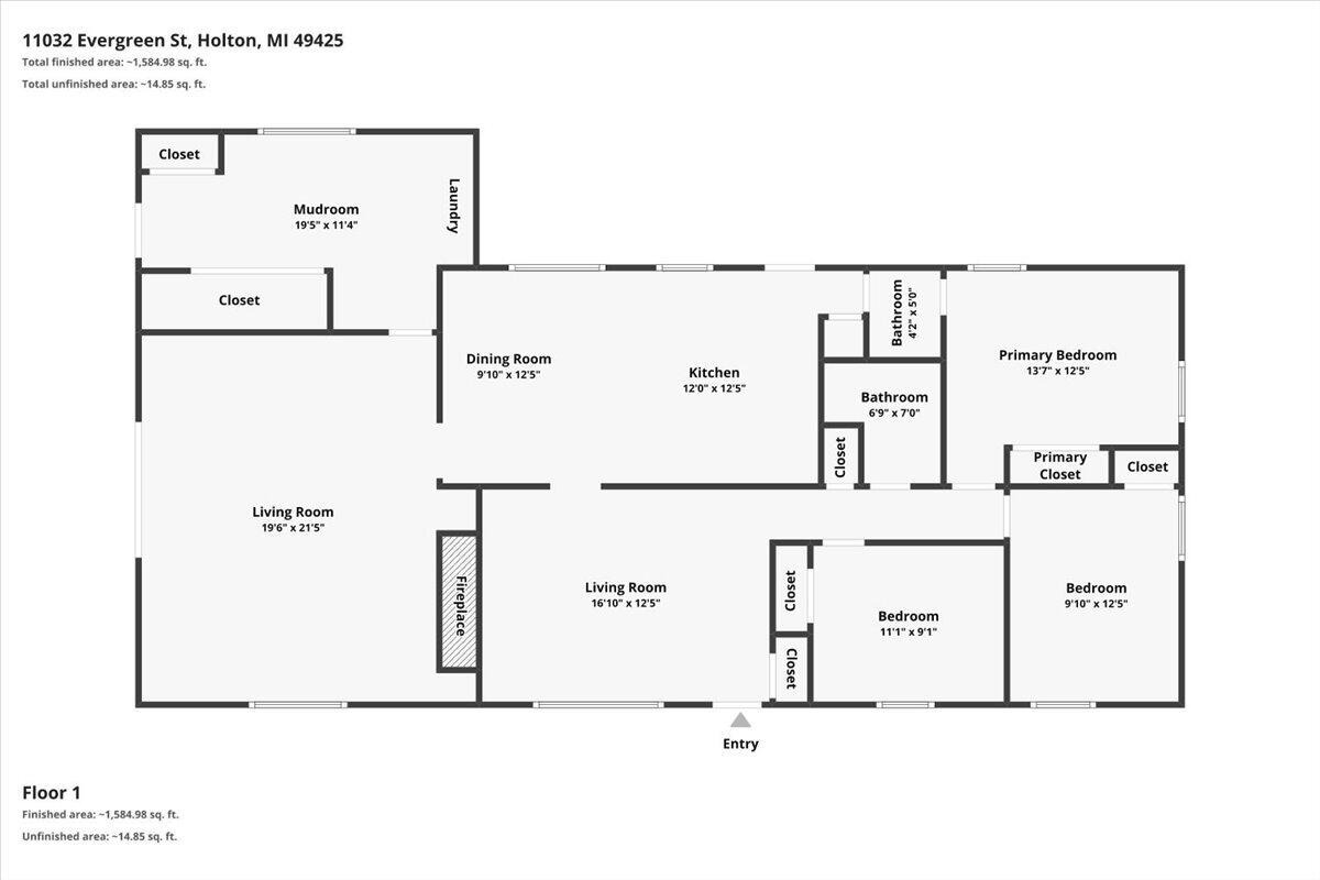 Evergreen St, Holton, MI 49425 #1